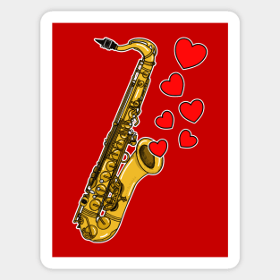 Valentines Day Saxophone Player Saxophonist Anniversary Wedding Musician Sticker